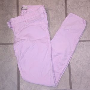 Pink velvet pants